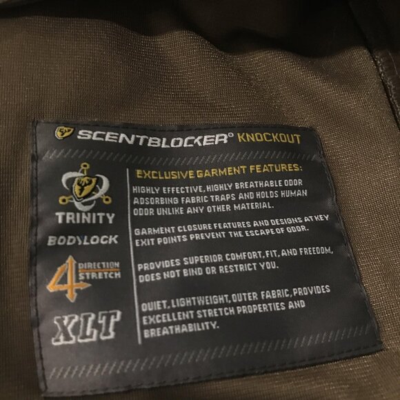 ScentBlocker Knockout Jacket Mens XLT Camo Full Zip Realtree Trinity Hunting - Picture 7 of 8